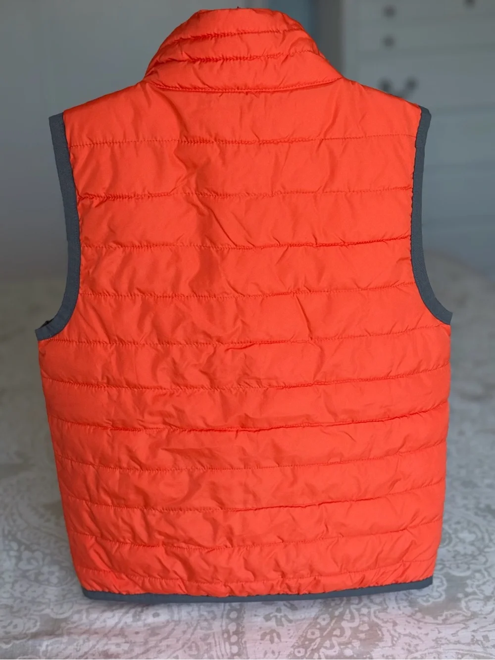 Kids M | GAP Bright Orange Quilted Kids Vest